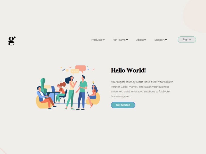 Mega Menu for a Tech Product Company Website