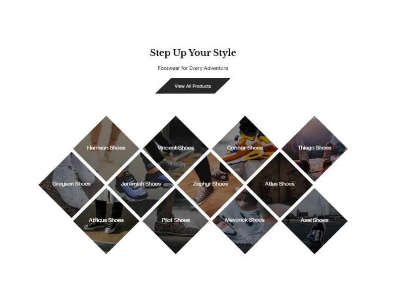 Rhombus Grid with the WooCommerce Products Set